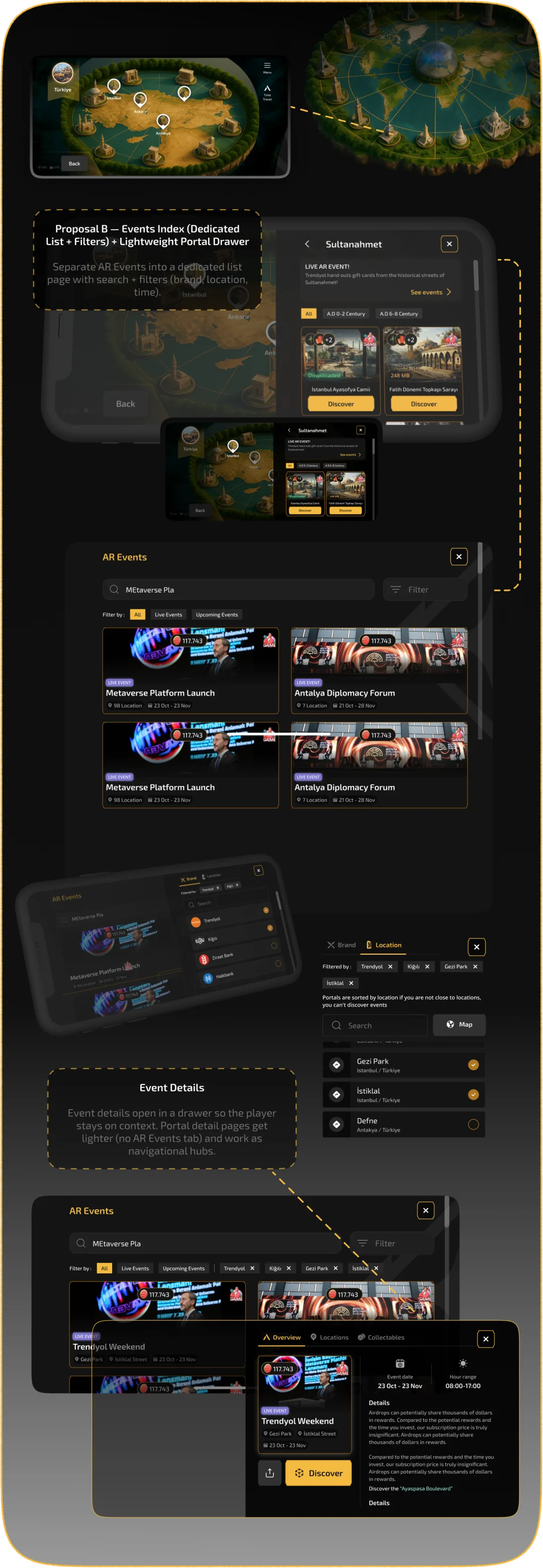 GoArt Worlds AR Events — design proposal 2